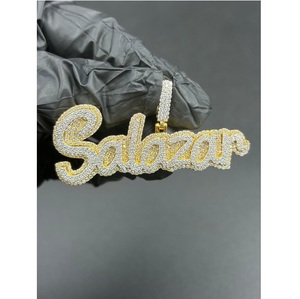 จี้เงินมอสซาไนต์ 925 เครื่องประดับฮิปฮอปสุดหรู ของขวัญแฟชั่น งานปาร์ตี้ โดดเด่น สะดุดตา เหมาะสำหรับทุกเพศ  ลวดลายสวยงาม - Product Image 1