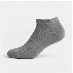 Ankle <b>Socks</b> Solid Gray Breathable Knitted <b>Running</b> <b>Socks</b> for Adults Summer Season - Product Image 3