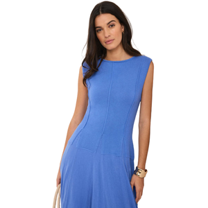 Vestido largo con estampado floral para mujer, estilo línea A con lazo frontal - Product Image 1