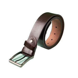 Ceintures unisexes en cuir de vachette véritable avec boucle lisse en métal, ceintures à trous pour hommes, ceintures en cuir véritable du Pakistan - Product Image 3