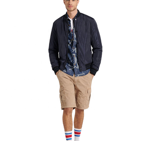 Veste de baseball satinée brodée 100 % polyester pour homme, nouveau style, coupe active, légère, imperméable et coupe-vent, style urbain - Product Image 4