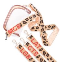 Sangle de sac en nylon perlée personnalisée avec lettres, mode été-automne, couleur unie, fermeture ouverte, accessoires pour sacs fourre-tout pour femmes