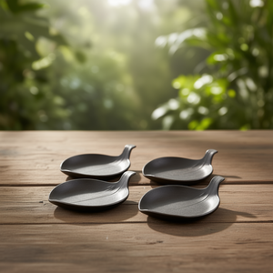 Juego de Posavasos de Hierro Forjado a Mano, Accesorio de Mesa de Metal Hecho a Mano con Diseño de Borde Tallado - Product Image 3