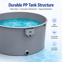 Bassin de pisciculture robuste en PP pour système RAS – Étang d'aquaculture durable en polypropylène pour l'élevage intérieur de poissons et crevettes