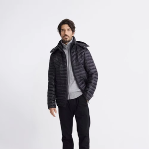 <b>Top</b> Quality Custom Logo Design Winter Outdoor Heavyweight Padded <b>Bubble</b> Puffer Down Jacket for Men With Hood - Product Image 3