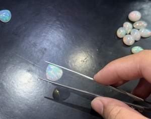 ธรรมชาติที่ไม่ได้รับการรักษาโอปอลที่มีคุณภาพสูงรูปทรงลูกแพร์4.10 Cts พลอยหลวมกับหลายไฟเล่นโดย Sadiya นานาชาติ - Product Image 4