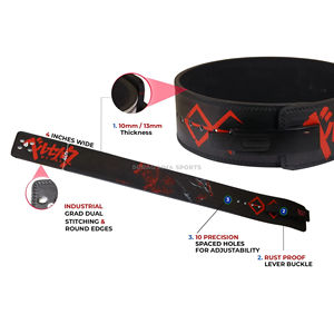 Cinturón de Levantamiento de Pesas para Entrenamiento en Gimnasio, Cinturón de Soporte de Fuerza con Logotipo Personalizado, Tamaño y Color por BURAQ MMA SPORTS - Product Image 2