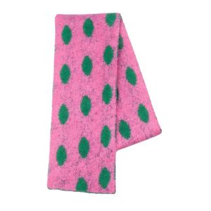 Pink Green Polka Dot Scarf Soft Warm Fashion <b>Wrap</b> Women Casual Winter Neck Accessory Plush Pattern Shawl Outdoor Style - Product Image 3