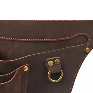 Multi pocket leather florist <b>tool</b> <b>belt</b> custom logo professional gardening organizer durable handmade premium quality for sale - Product Image 2