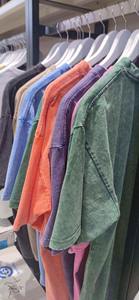 Camisetas Extra Grandes de Algodón Grueso para Hombre, Estampado Gráfico de Alta Calidad, Camiseta Marrón con Lavado Ácido para Hombre - Product Image 3