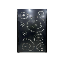 Panneau décoratif d'extérieur en métal découpé au laser, motif cercle, pour séparation de jardin et écran d'intimité