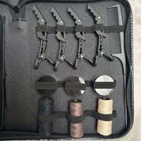 Kit d'extension de cheveux professionnel en acier inoxydable et plastique, avec logo personnalisé imprimé, haute qualité, durable, mini-ensemble de salon, pinces incluses
