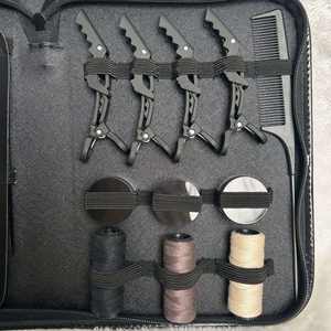 Kit de Extensiones de Cabello de Acero Inoxidable y Plástico Duradero con Logotipo Personalizado, Mini Set de Salón, Pinzas de Silicona y Nylon, Estuche de Cuero - Product Image 4