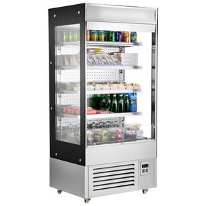Espositore Refrigerato Commerciale a 4 Livelli con LED e Barriera d'Aria per Merchandising all'Aperto - Product Image 1