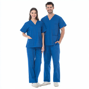 Custom Logo Unisex Medical <b>Scrubs</b> Suit Spandex/Cotton <b>Scrub</b> <b>Set</b> - Product Image 5