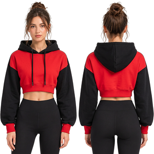 Fabricante de sudaderas cortas para mujer, proveedor mayorista de ropa con capucha personalizada, ropa de marca privada para marcas - Product Image 4