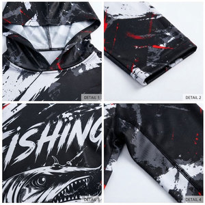 Wholesale Performance Fishing Shirt Long Sleeve <b>Hoodie</b> Sublimation UPF 50 Quick Dry <b>UV</b> <b>Protection</b> Outdoor Leisure Tops - Product Image 6