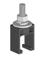 Pince de suspension de barre omnibus électrique CMK 250A pour grue EOT, monopolaire, triphasée, en aluminium CI, robuste, avec support moulé sous pression et blindé