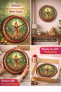 Reloj de Pared de Cuarzo Silencioso Lord Ayyappa con Impresión Personalizada para Decoración Espiritual del Hogar y Templo - Regalo de Graduación y Día de la Madre - Product Image 3
