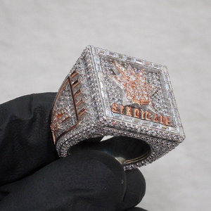 Anillo de Plata de Ley 925 con Incrustaciones de Diamantes de Imitación VVS, Estilo Hip Hop, Brillante y Elegante - Product Image 3