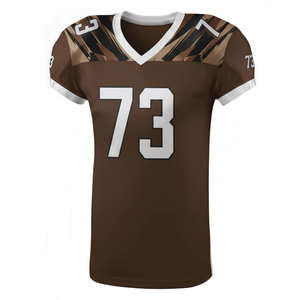 Uniforme de football américain pour hommes, couleur marron foncé, très demandé, léger, respirant, prix bas. - Product Image 4