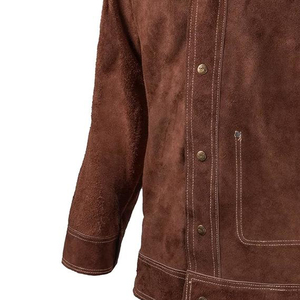 Chaquetas de Soldadura de Alta Calidad para Hombre, Ropa de Seguridad, Chaquetas de Trabajo Resistentes de Cuero para Soldadura en Venta - Product Image 4