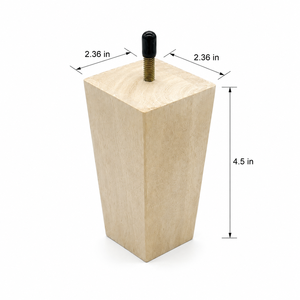 Pata de Mueble Rectangular de Madera Maciza, Diseño Minimalista, Fácil Instalación, para Uso en Hogar u Oficina, Pata de Sofá de Madera Maciza - Product Image 2