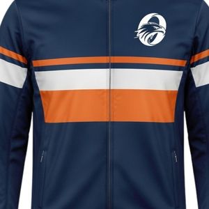<b>Men</b> Navy Orange Hockey Activewear <b>Jacket</b> Polyester Sports <b>Jacket</b> Athletic Training Wear Team Apparel Outdoor Game Clothing - Product Image 6