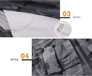 Double <b>Layer</b> Short With Visible Under <b>Layer</b> <b>Mid</b> Length Along 6 Inch Phone Pocket All Over Sublimation Printed Camo Men Short - Product Image 4