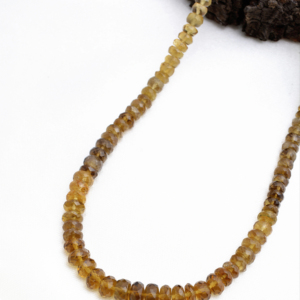 Bolas facetadas de cuarzo miel natural de 16 pulgadas, naturales, para la elaboración de joyería fina, cuentas de piedras preciosas para collares - Product Image 1