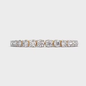Sparkling Moissanite Round Diamond <b>Bracelet</b> High Quality 18K Yellow Gold Non-Fade Hip Hop Jewelry for Men and Women - Product Image 1