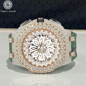 Charm Jewells Luxury Women's Rose Gold <b>Diamond</b> <b>Watch</b> Round Analog Quartz 38mm Sapphire Crystal Folding Clasp StainlessSteel Band - Product Image 1