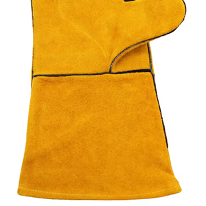 Nouveaux gants de soudage industriels en cuir de vachette, résistants à la chaleur et à l'abrasion, pour travaux de construction - Product Image 6