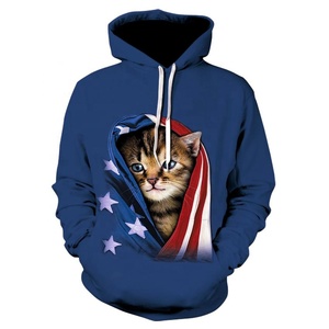 Men's Hoodie <b>Aesthetic</b> Cat 3d Sublimated Outdoor Sweatshirt <b>Top</b> Coat Quality Latest designs 2026 - Product Image 3
