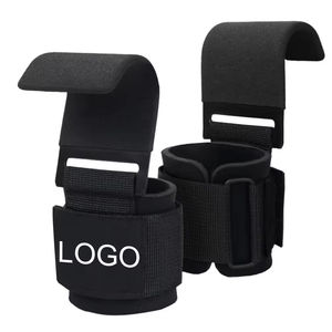 Ganchos de levantamiento de pesas personalizados para peso muerto, dominadas, remadas y shrugs - Agarres de neopreno antidesgarro, suaves y antideslizantes con correas y acolchado grueso para las muñecas - Product Image 1