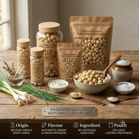 Graines de lotus grillées au lait de coco et à l'oignon, best-seller, délicieusement croustillantes, collation saine pour une nutrition quotidienne et un bien-être optimal