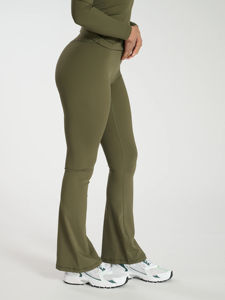 Leggings évasés sans coutures pour femmes, taille haute, effet push-up, froncé aux fesses, pour le yoga, le fitness, la gym, les activités sportives et l'entraînement - Product Image 3