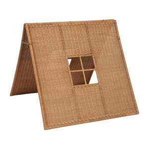 Tente de jeu Wigwam en rotin naturel fait main du Vietnam, tipi en osier pour enfants, maisonnette pour tout-petits avec coussin, style bohème - Product Image 1