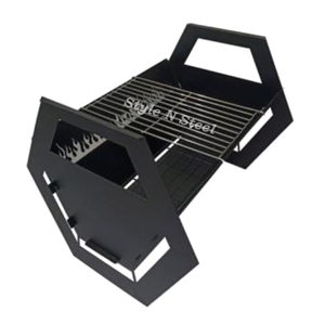 Brasero Moderno de Hierro con Pintura Resistente al Calor, Diseño Independiente, Calentador Exterior para Leña/Carbón - Product Image 1