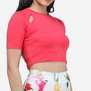 Top Corto para Mujer, Estilo Simple, Ajuste Cómodo, Uso Diario, Tela Suave - Product Image 4