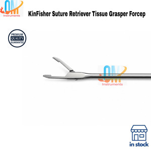 Pinza de Extracción de Suturas KingFisher, Pinza para Tejidos de 13 cm, Instrumento de Artroscopia de Acero Inoxidable de Calidad Alemana para Hombro y Articulaciones - Product Image 2