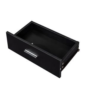 Modern Simple Black Hair Stylist <b>Desk</b> with Multi-Layer Storage <b>Large</b> Storage Space for Bathroom Vanities - Product Image 6