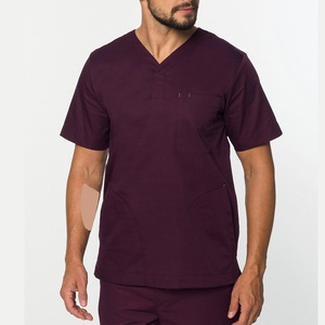 Haut de blouse médicale unisexe durable et élégant, ensemble de blouses à manches courtes, uniformes d'infirmière d'hôpital, tenue de médecin confortable en polyester - Product Image 5