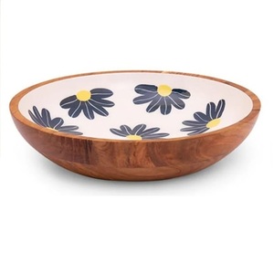Hotel and Restaurant Soup Serving <b>Utensils</b> Catering Equipment Inner Enamel Wooden Serving Plate For Dinner Table Server - Product Image 6