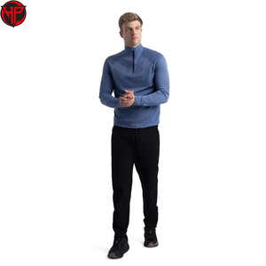 Sweat à capuche zippé 1/4 personnalisé avec logo de haute qualité, unisexe, polyester/coton, respirant, anti-UV, séchage rapide, performance sportive - Product Image 2