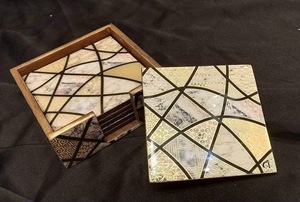 Sous-verres ronds en MDF imprimés en gros, épaisseur 3 mm, écologiques, design classique, personnalisables, accessoires de protection pour table ILAHI's - Product Image 2