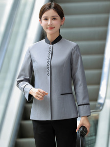 Uniforme para Personal de Limpieza de Hotel, Poliéster/Algodón, Manga Larga, Otoño Invierno, Unisex, Uniforme Personalizado, Proveedor al por Mayor de Fábrica - Product Image 5