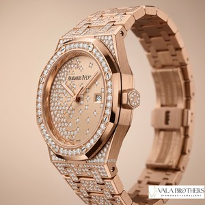 Reloj Audemars Piguet Royal Diamond de 41 mm, Caja Octogonal en Oro Rosa, Fecha Analógica, Cierre Desplegable Mecánico, Reloj de Lujo para Mujer - Product Image 5