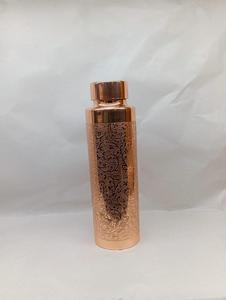 FAIZA CRAFT Handcrafted 1000ml Pure Copper Sports Design Eco-Friendly Water <b>Bottle</b> with Lids for Home & Travel - Product Image 3