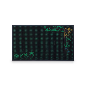 พรมเช็ดเท้าเนื้อนุ่มขนาด 15x23 นิ้ว พร้อมลายต้อนรับ Spike 480  แผ่นยางกันลื่นสำหรับห้องน้ำ บ้าน หรือโรงแรม - Product Image 1